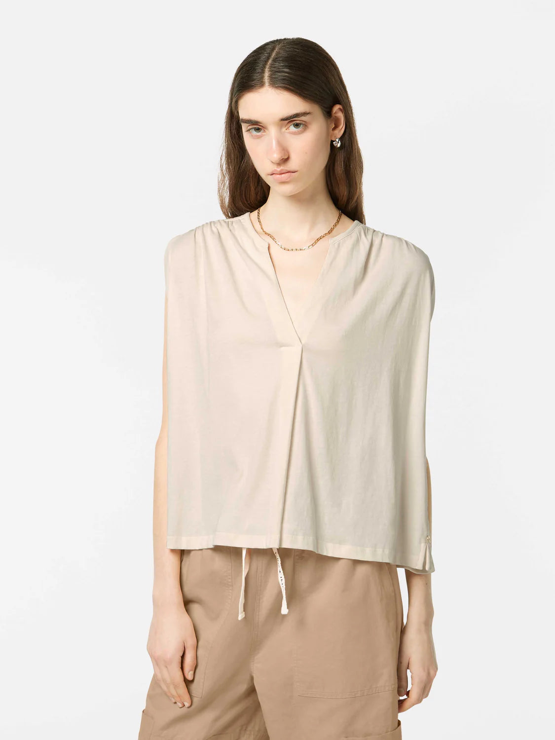 T-Shirt Drapey V-Neck