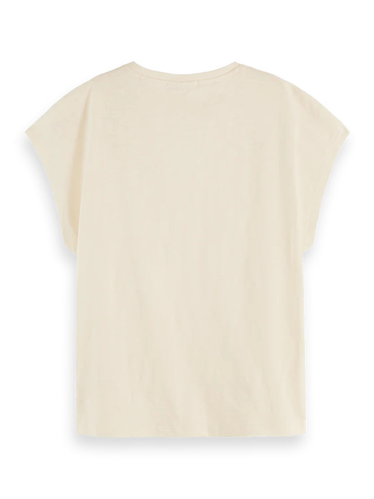 Embroidered V-neck T-shirt