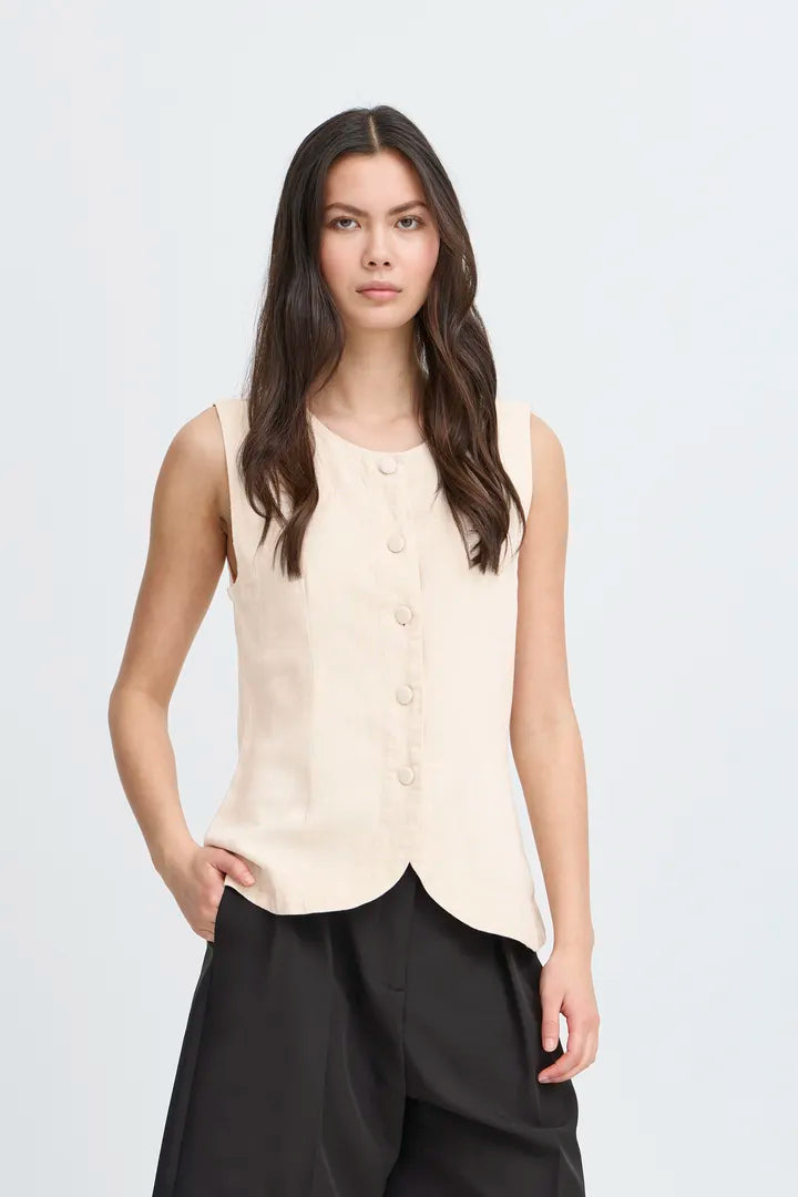 Top Linno - Ecru