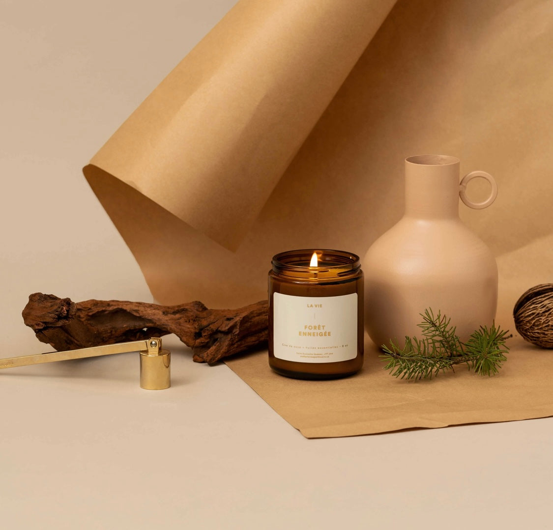 Bougie Forêt Enneigée