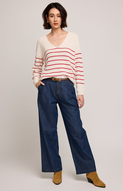 Pull Tucker - Rayé Rouge