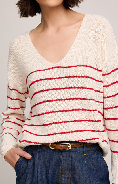 Pull Tucker - Rayé Rouge