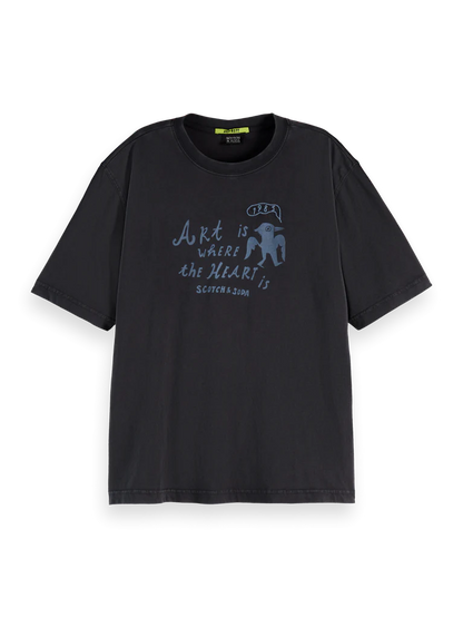 Washed Loose Fit T-Shirt With Front Artwork