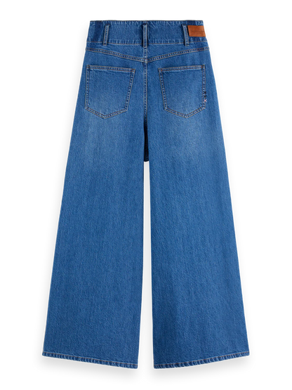 The Wave Custom Cropped Wide Leg Jeans — Art From The Heart