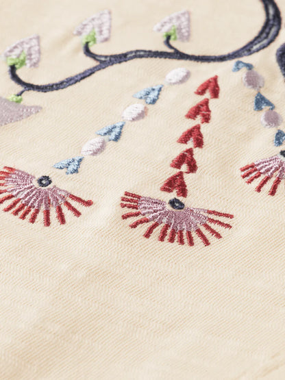 Embroidered V-neck T-shirt