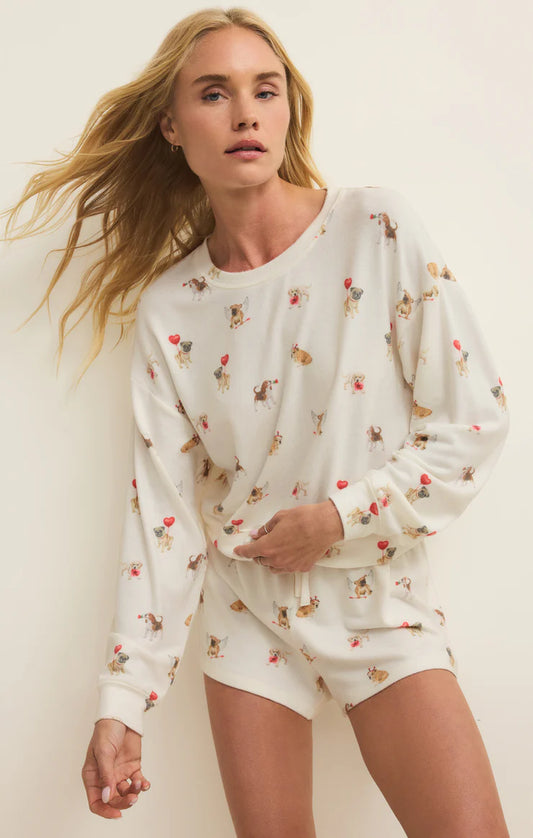 Haut de Pyjama Bisous Love Pup